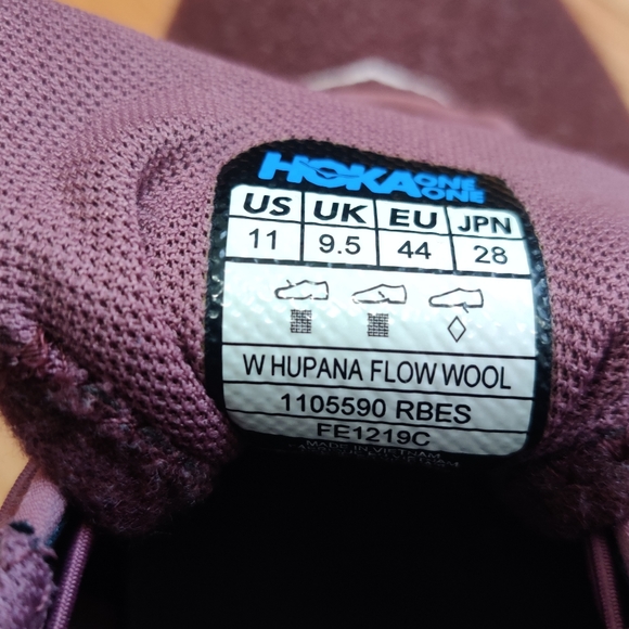 Hoka One One Hupana Flow Wool Sneakers, size 11 - Picture 2 of 8